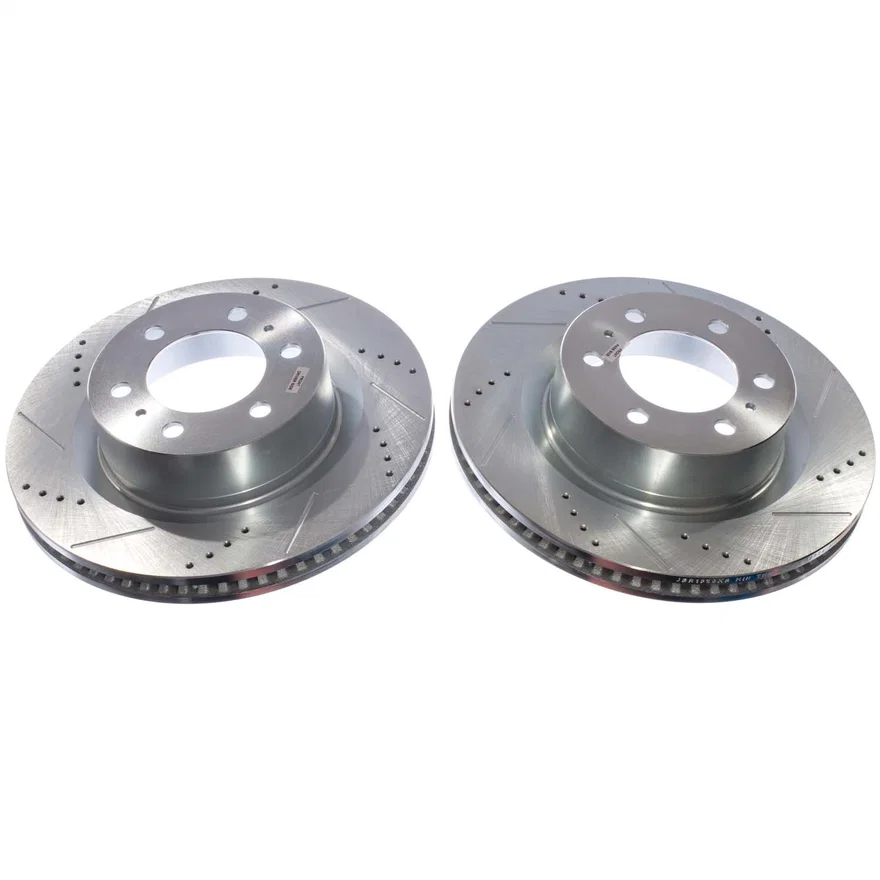Front DRILLEDSLOTTED ROTOR PAIR for Toyota