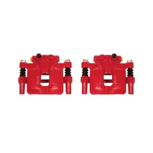 Rear RED CALIPER PAIR W/BRKT image 2