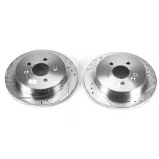 Rear DRILLEDSLOTTED ROTOR PAIR for Mercedes-Benz image 2