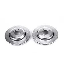 Rear DRILLEDSLOTTED ROTOR PAIR for BMW image 2