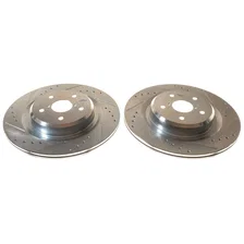 Rear DRILLEDSLOTTED ROTOR PAIR for Subaru Ascent image 2