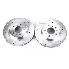 Front DRILLEDSLOTTED ROTOR PAIR image 2