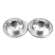 Rear DRILLEDSLOTTED ROTOR PAIR image 2