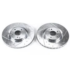 Front DRILLEDSLOTTED ROTOR PAIR for Mercedes-Benz image 2
