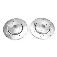 Front DRILLEDSLOTTED ROTOR PAIR for Toyota C-HR image 2