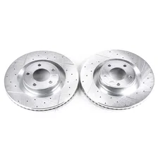 Front DRILLEDSLOTTED ROTOR PAIR image 2