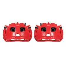 Rear RED CALIPER PAIR W/BRKT image 2