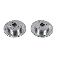 Rear DRILLEDSLOTTED ROTOR PAIR for INFINITI image 2