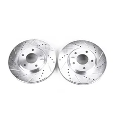 Front DRILLEDSLOTTED ROTOR PAIR image 2