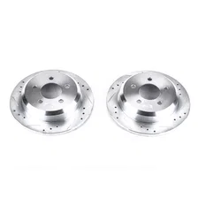 Rear DRILLEDSLOTTED ROTOR PAIR for Jeep Grand Cherokee image 2