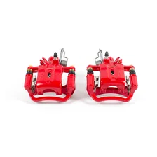 Rear RED CALIPER PAIR W/BRKT image 2