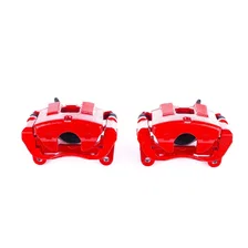 Front RED CALIPER PAIR W/BRKT for Jeep Cherokee image 2