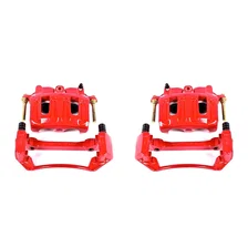 Front RED CALIPER PAIR W/BRKT image 2