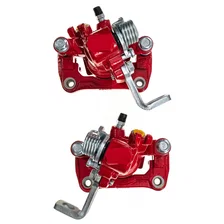 Rear RED CALIPER PAIR W/BRKT image 3