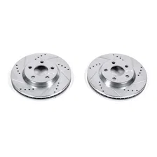 Front DRILLEDSLOTTED ROTOR PAIR image 2
