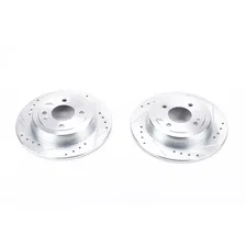 Rear DRILLEDSLOTTED ROTOR PAIR image 2
