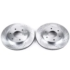 Front DRILLEDSLOTTED ROTOR PAIR image 2