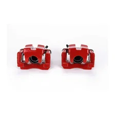 Rear RED CALIPER PAIR W/BRKT image 2