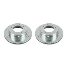 Rear DRILLEDSLOTTED ROTOR PAIR for Nissan image 2