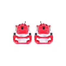 Front RED CALIPER PAIR W/BRKT for BMW image 2