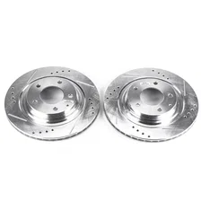Rear DRILLEDSLOTTED ROTOR PAIR for Mazda RX-7 image 2