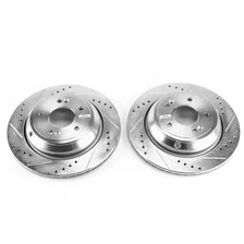 Rear DRILLEDSLOTTED ROTOR PAIR image 2