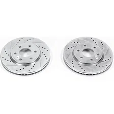 Front DRILLEDSLOTTED ROTOR PAIR image 2