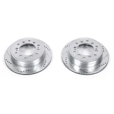 Rear DRILLEDSLOTTED ROTOR PAIR image 2