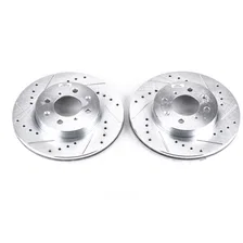 Front DRILLEDSLOTTED ROTOR PAIR image 2