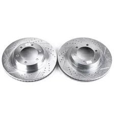 Front DRILLEDSLOTTED ROTOR PAIR image 2