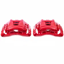 Front RED CALIPER PAIR W/BRKT for Audi image 2