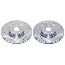 Front DRILLEDSLOTTED ROTOR PAIR for Lexus image 2