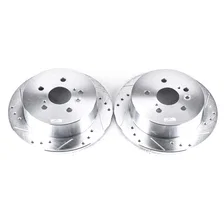 Rear DRILLEDSLOTTED ROTOR PAIR for Toyota Sienna image 2