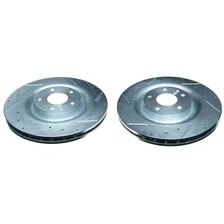 Front DRILLEDSLOTTED ROTOR PAIR for Chevrolet Corvette image 2