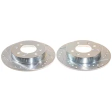 Rear DRILLEDSLOTTED ROTOR PAIR for Hyundai image 2