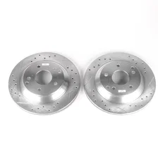 Rear DRILLEDSLOTTED ROTOR PAIR for Chevrolet Corvette image 2