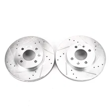 Front DRILLEDSLOTTED ROTOR PAIR image 2