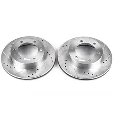 Front DRILLEDSLOTTED ROTOR PAIR for Toyota image 2