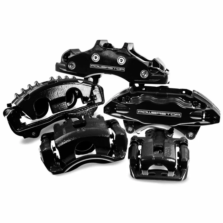 Front BLK CALIPER PAIR W/BRKT for Ford F-150