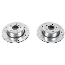 Rear DRILLEDSLOTTED ROTOR PAIR for BMW image 2
