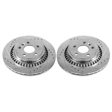 Rear DRILLEDSLOTTED ROTOR PAIR for Volvo XC60 image 2