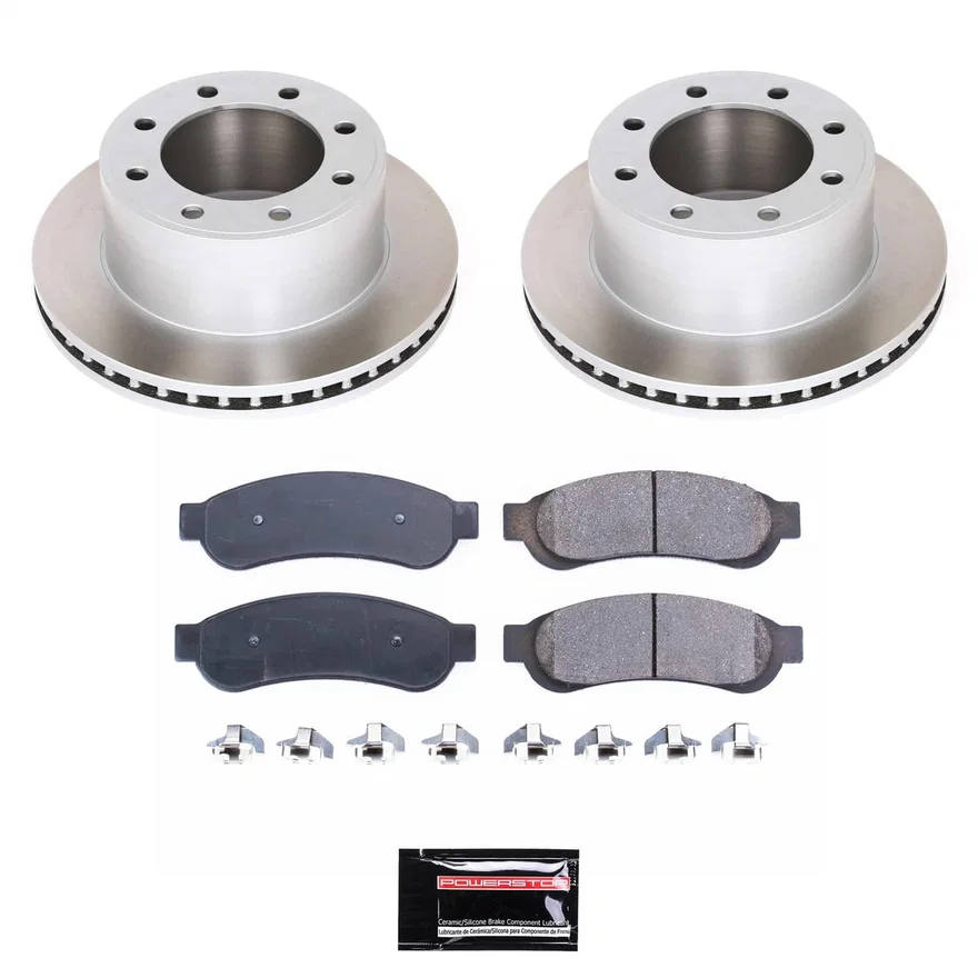 Rear SEMI-COATED ROTOR KIT for Ford F-350 Super Duty