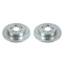 Rear DRILLEDSLOTTED ROTOR PAIR for Ford Transit Connect image 2