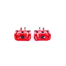 Rear RED CALIPER PAIR W/BRKT image 2