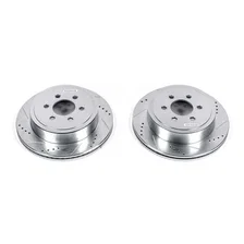 Rear DRILLEDSLOTTED ROTOR PAIR for Dodge Durango image 2