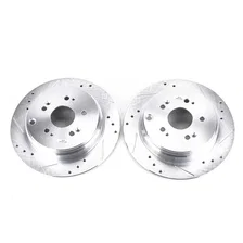 Rear DRILLEDSLOTTED ROTOR PAIR image 2