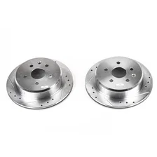Rear DRILLEDSLOTTED ROTOR PAIR for Lexus SC300 image 2