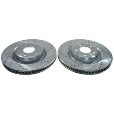 Front DRILLEDSLOTTED ROTOR PAIR image 2