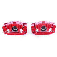 Rear RED CALIPER PAIR W/BRKT image 2