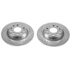 Rear DRILLEDSLOTTED ROTOR PAIR image 2